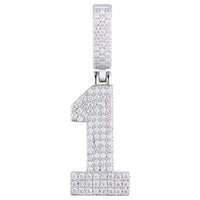 Moissanite Arabic Number Pendant