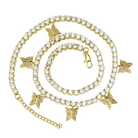 4mm Butterfly Tennis Necklace