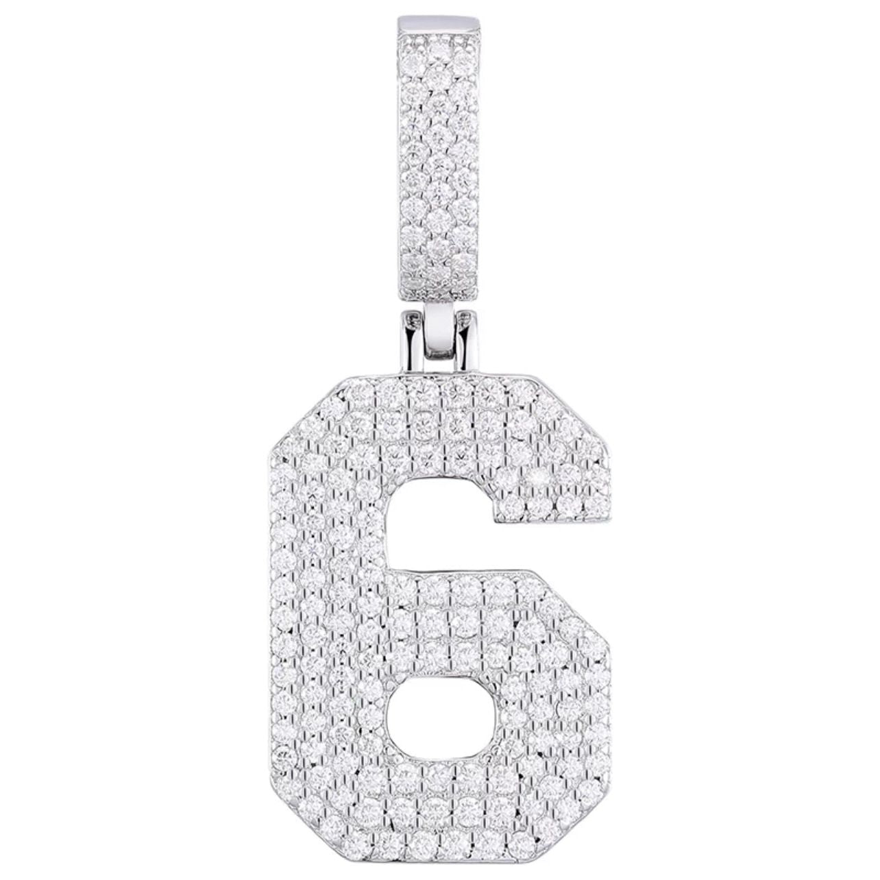 Moissanite Arabic Number Pendant