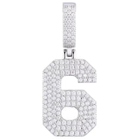 Moissanite Arabic Number Pendant