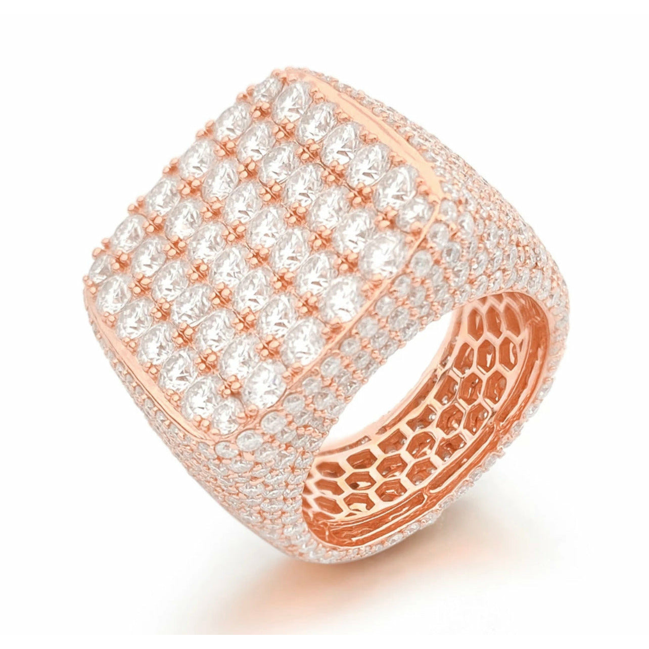 Moissanite Buss down Ring