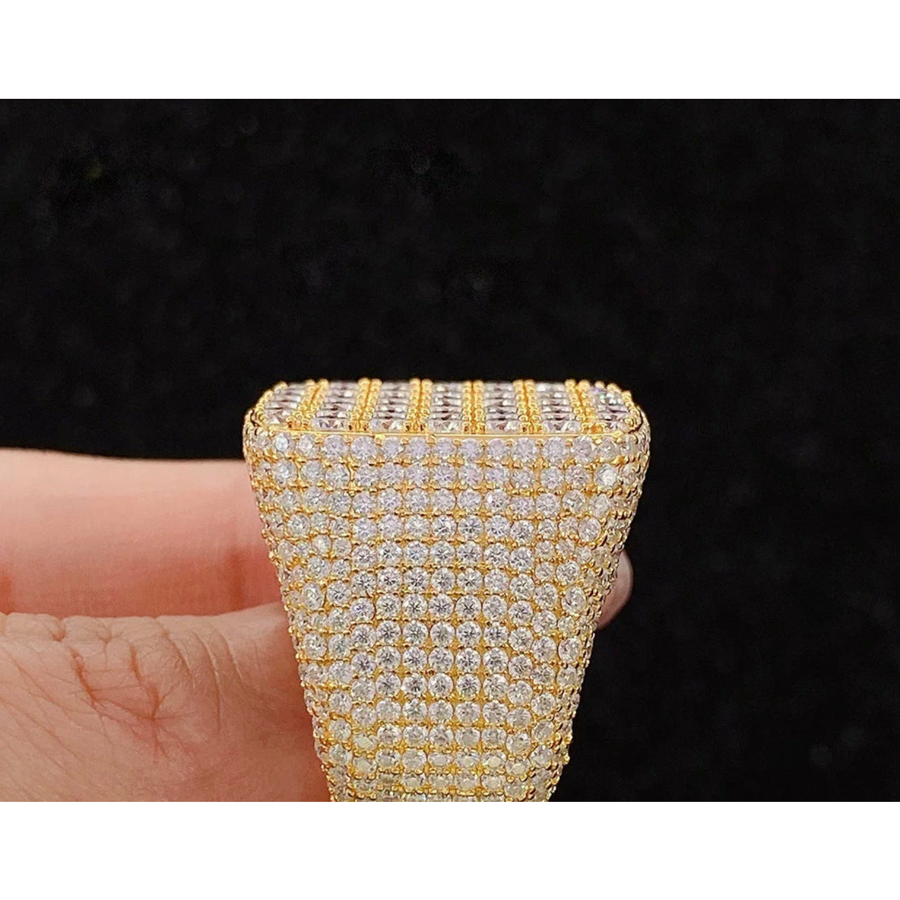 Moissanite Buss down Ring