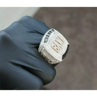 CUSTOM DIAMOND CHAMPIONSHIP RING-CZ & MOISSANITE