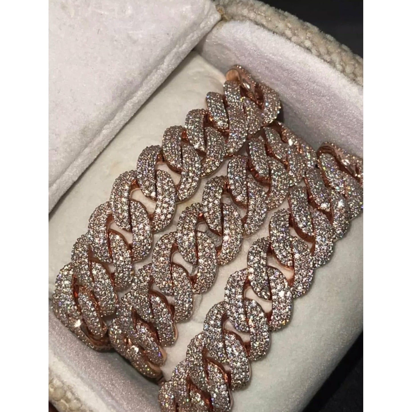 12mm Moissanite Cuban Link Chain