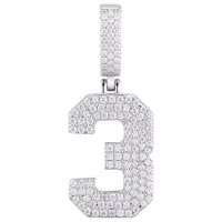 Moissanite Arabic Number Pendant