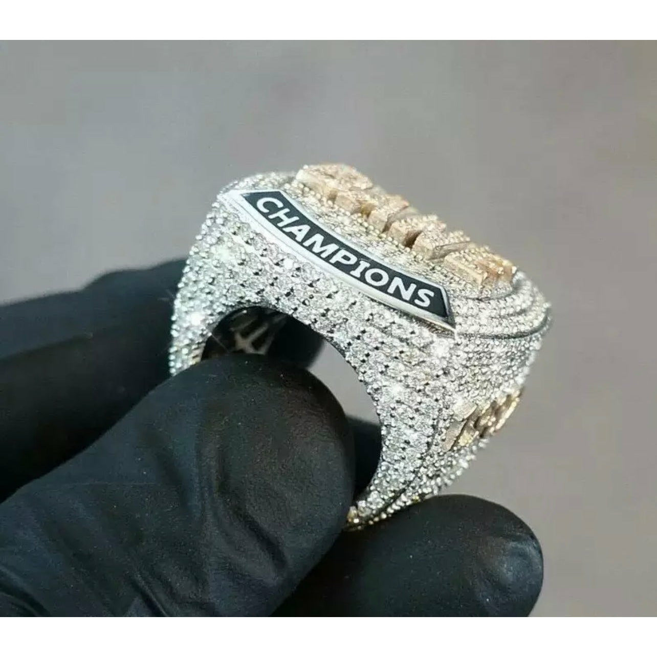 CUSTOM DIAMOND CHAMPIONSHIP RING-CZ & MOISSANITE