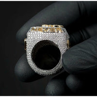 CUSTOM DIAMOND CHAMPIONSHIP RING-CZ & MOISSANITE