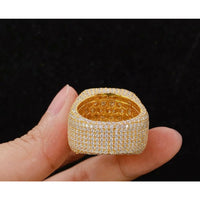 Moissanite Buss down Ring
