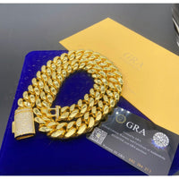 Miami Cuban Link Stainless Steel Moissanite Chain