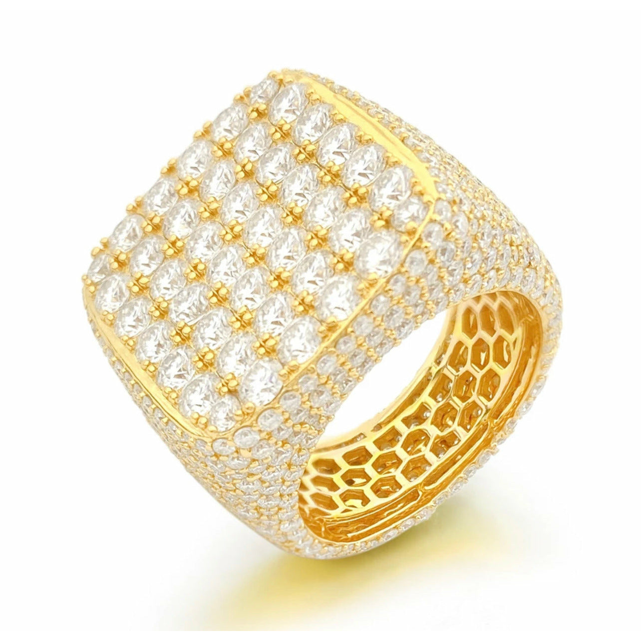 Moissanite Buss down Ring