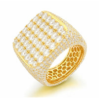 Moissanite Buss down Ring