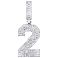 Moissanite Arabic Number Pendant