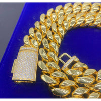 Miami Cuban Link Stainless Steel Moissanite Chain