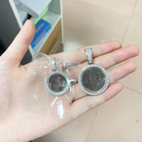 Round Moissanite Picture Pendant