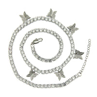 4mm Butterfly Tennis Necklace