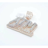 ATM Addicted To Money Baguette Cz Pendant