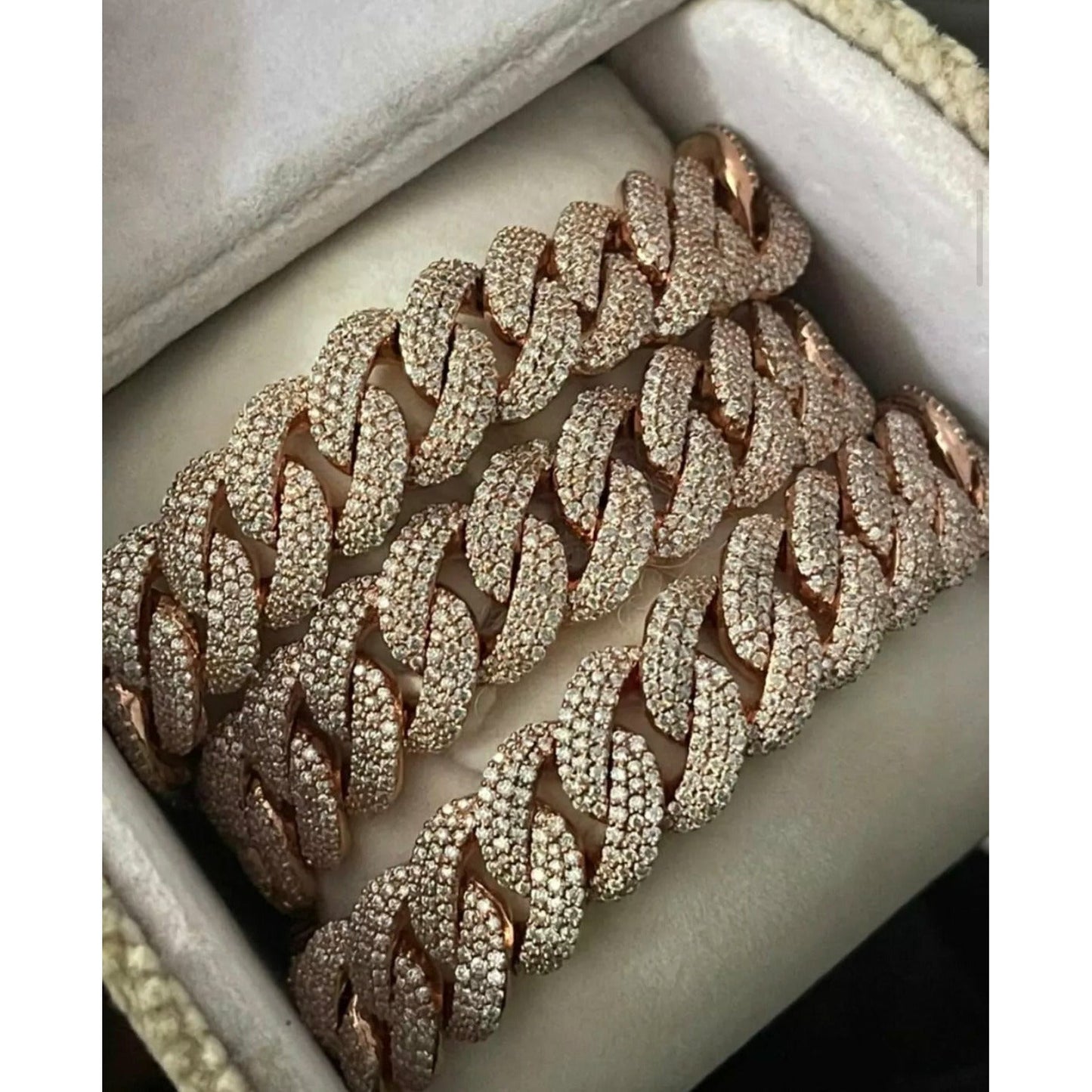 12mm Moissanite Cuban Link Chain