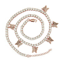 4mm Butterfly Tennis Necklace