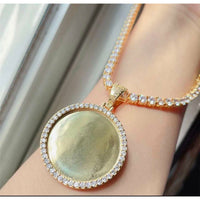 Round Moissanite Picture Pendant