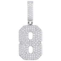 Moissanite Arabic Number Pendant